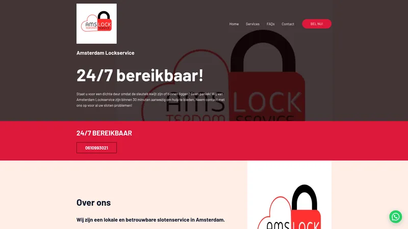 Website van Amsterdamlockservice