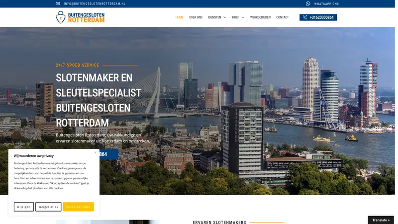 Website van Buitengesloten Rotterdam