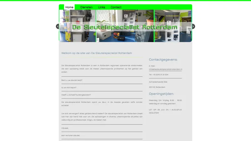 Website van De Sleutelspecialist Rotterdam