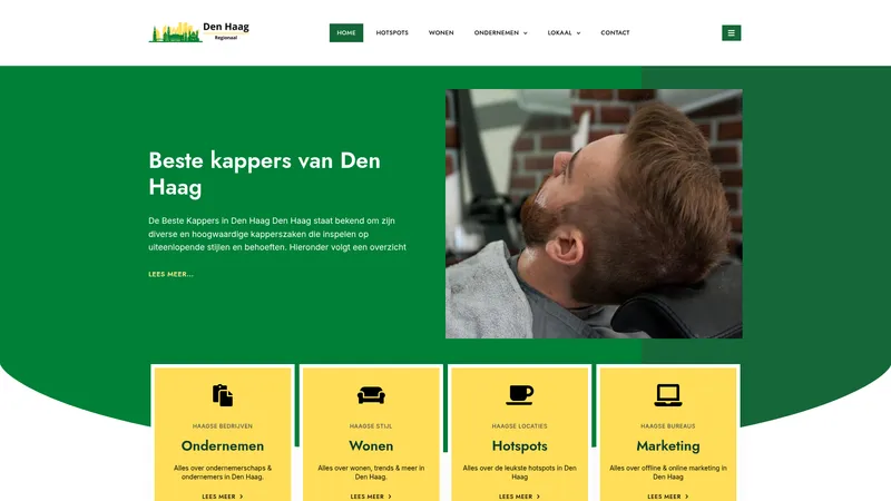 Website van Den Haag Regionaal