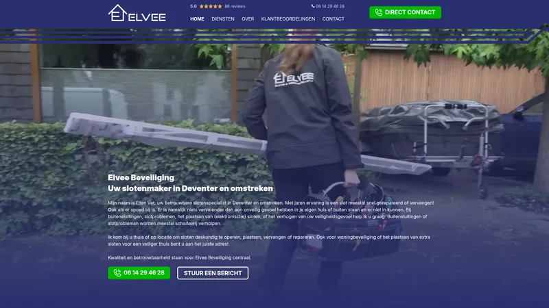Website van Elvee Beveiliging
