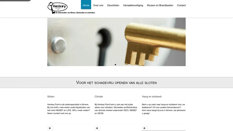 Website van henkey slotenservice