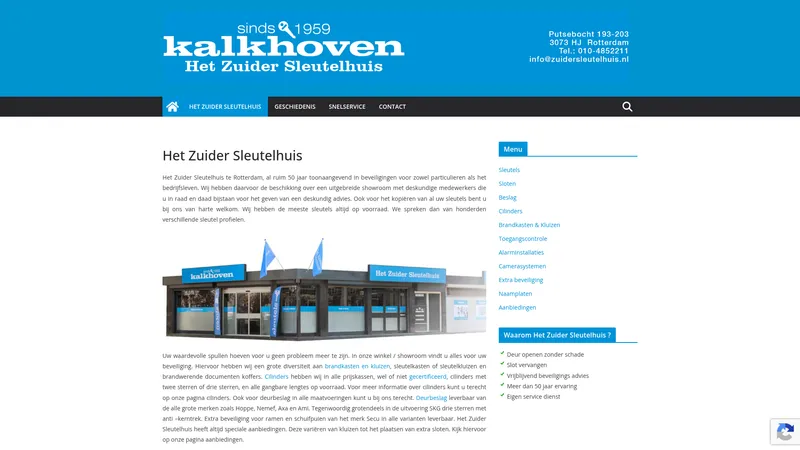 Website van Het Zuidersleutelhuis