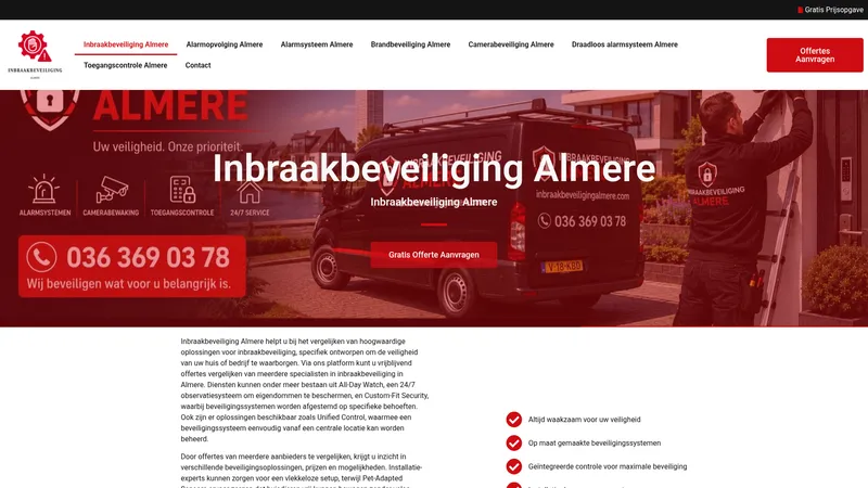 Website van Inbraakbeveiliging Almere