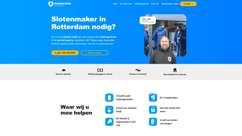Website van Isendoorn Beveiligingen B.V