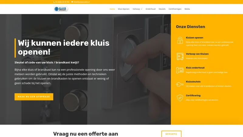 Website van Kluisspecialist