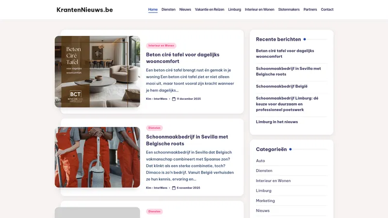 Website van KrantenNieuws