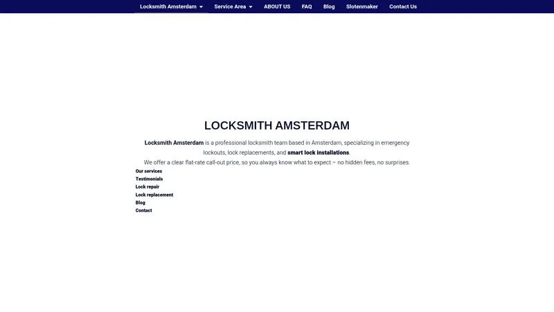 Website van Locksmith Amsterdam 247