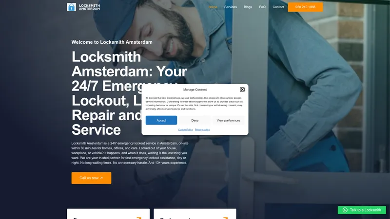 Website van Locksmith Amsterdam Elandsstraat SK Amsterdam