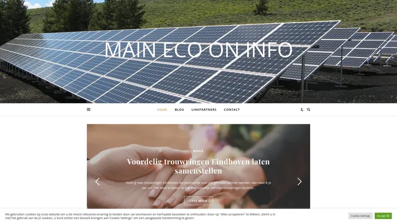 Website van Main Eco on Info