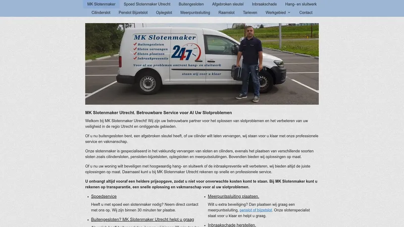 Website van MK Slotenmaker