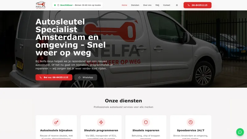 Website van Nelfa Keys