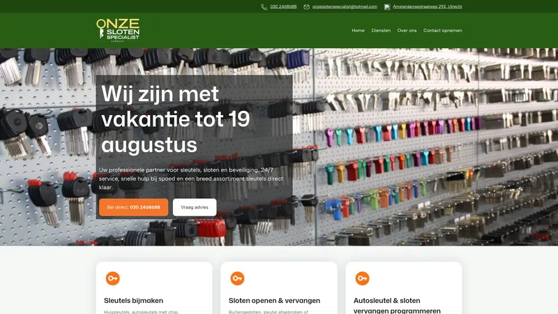 Website van Onze Slotenspecialist