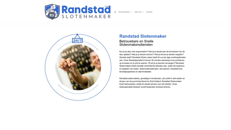 Website van Randstad Slotenmaker 724
