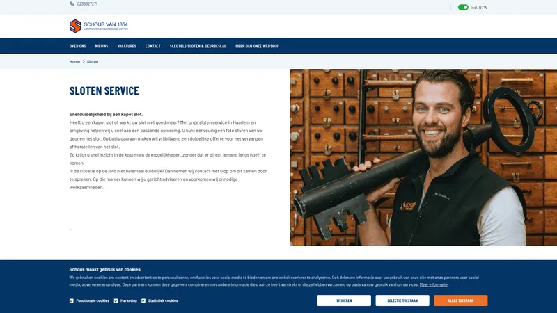Website van Schous