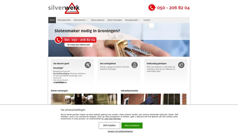 Website van Silverwerk Slotenservice