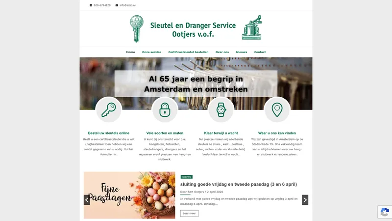 Website van Sleutel- & Dranger Service