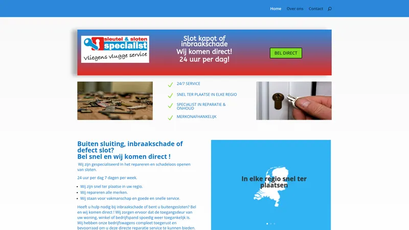 Website van Sleutel & Sloten Specialist