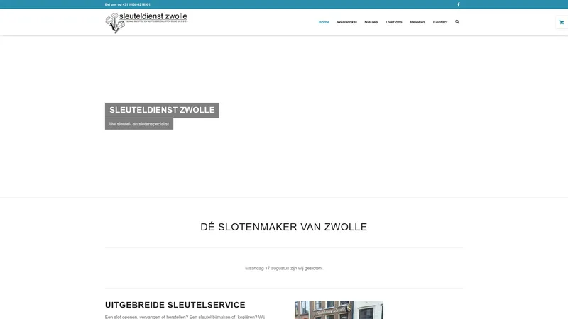 Website van Sleuteldienst Zwolle