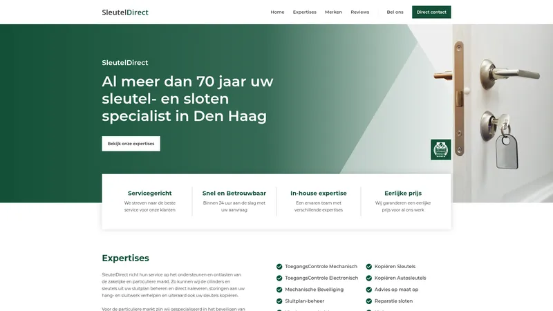 Website van SleutelDirect
