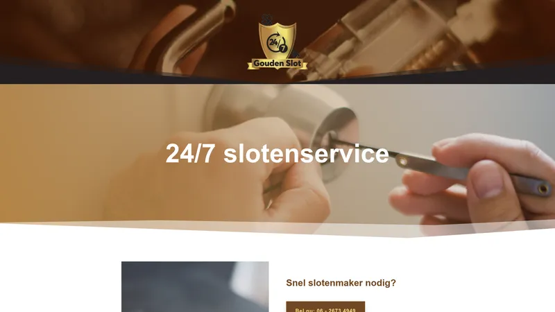 Website van Sleutelservice Gouden Slot