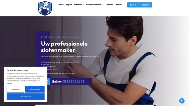 Website van Sleutelvaardig