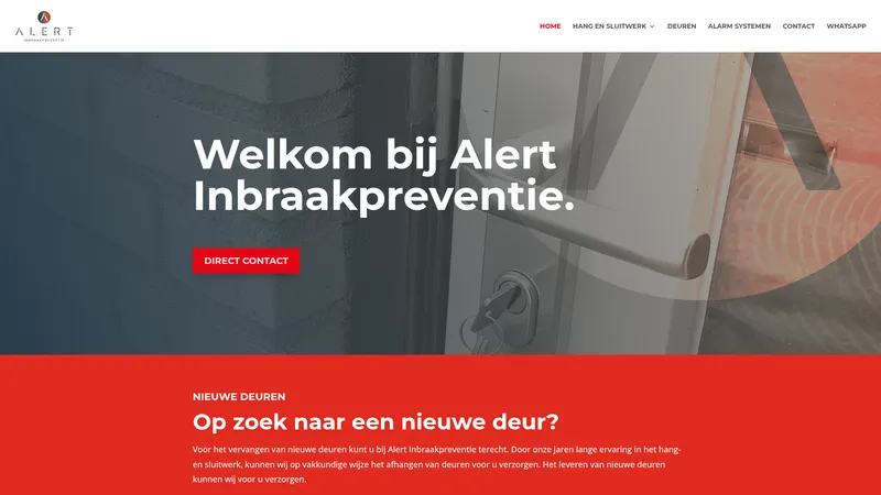 Website van Slotenmaker Alert Inbraakpreventie