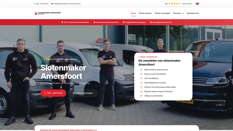 Website van Slotenmaker Amersfoort