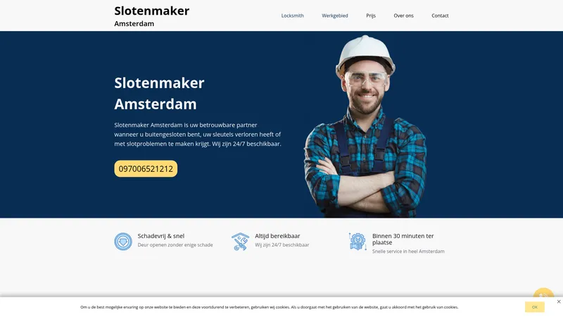 Website van Slotenmaker Amsterdam