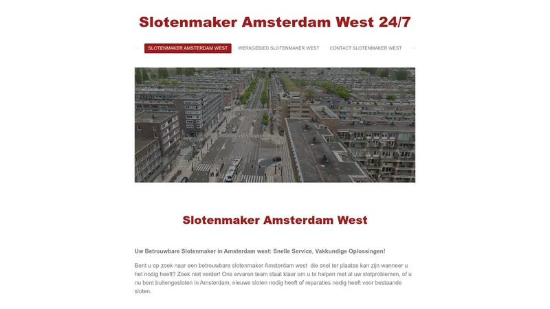 Website van Slotenmaker Amsterdam-west