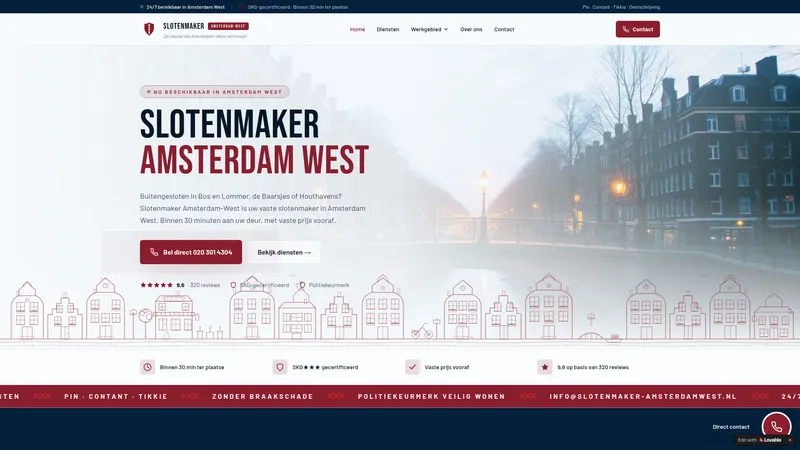 Website van Slotenmaker Amsterdam West | Slotenmaker Amsterdam West