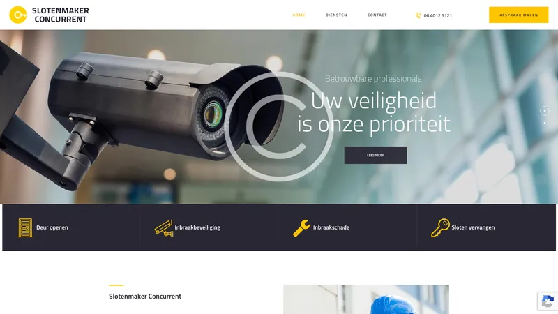 Website van Slotenmaker Concurrent