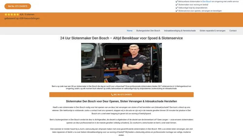 Website van Slotenmaker Den Bosch