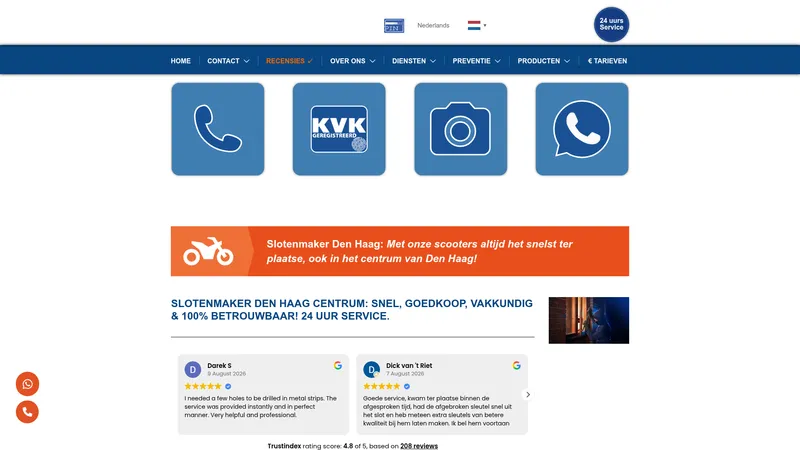 Website van Slotenmaker Den Haag