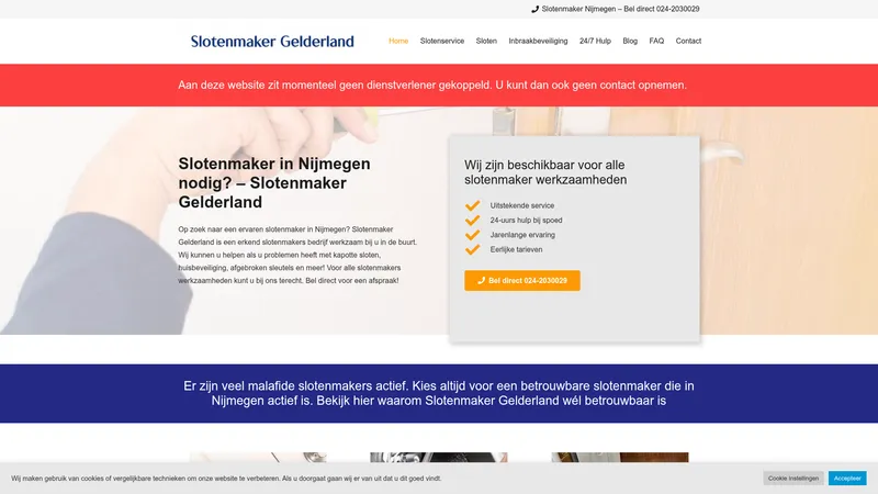 Website van Slotenmaker Gelderland