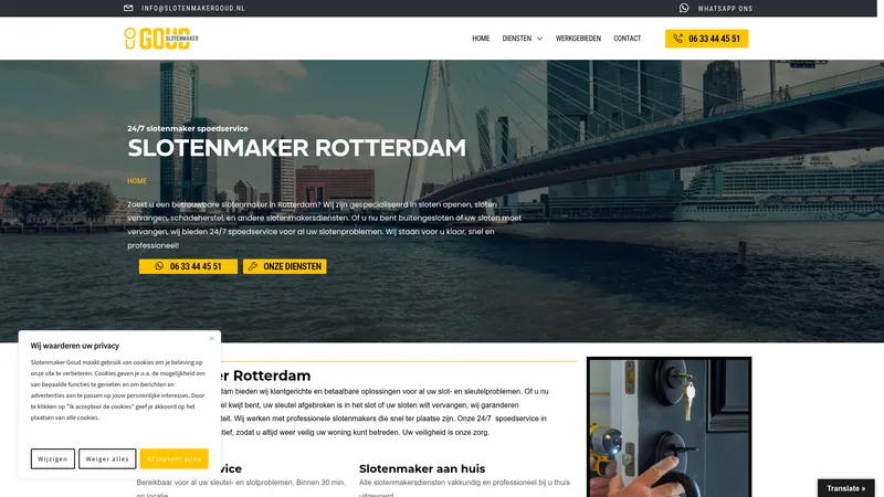 Website van Slotenmaker GOUD