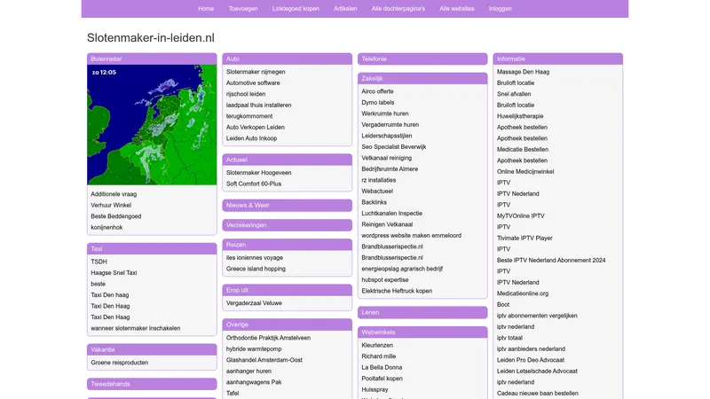 Website van Slotenmaker in Leiden