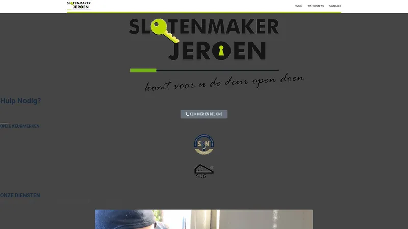 Website van Slotenmaker Jeroen