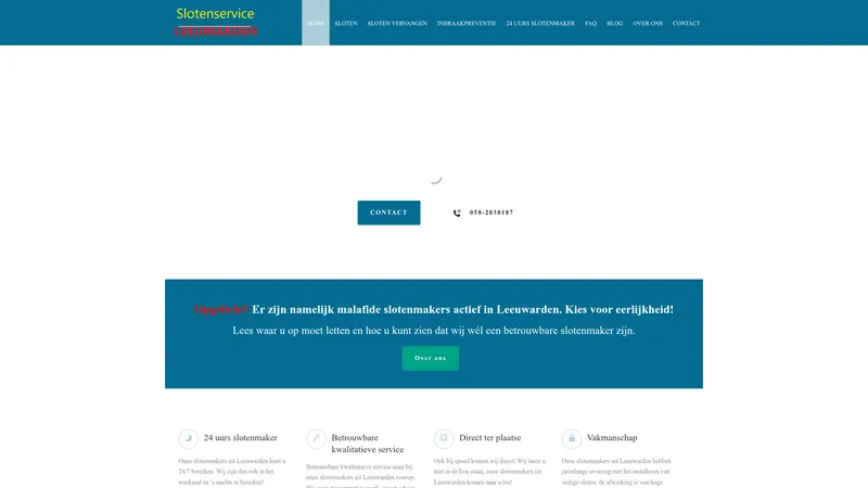 Website van Slotenmaker Leeuwarden