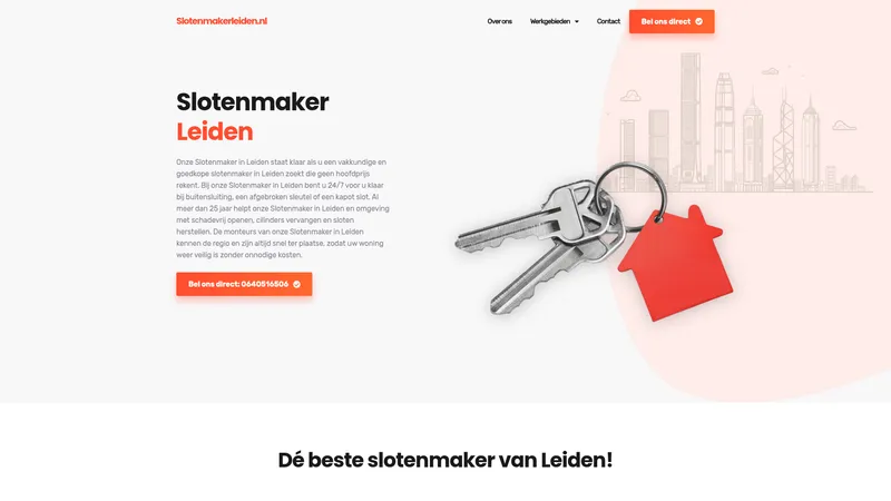 Website van Slotenmaker Leiden