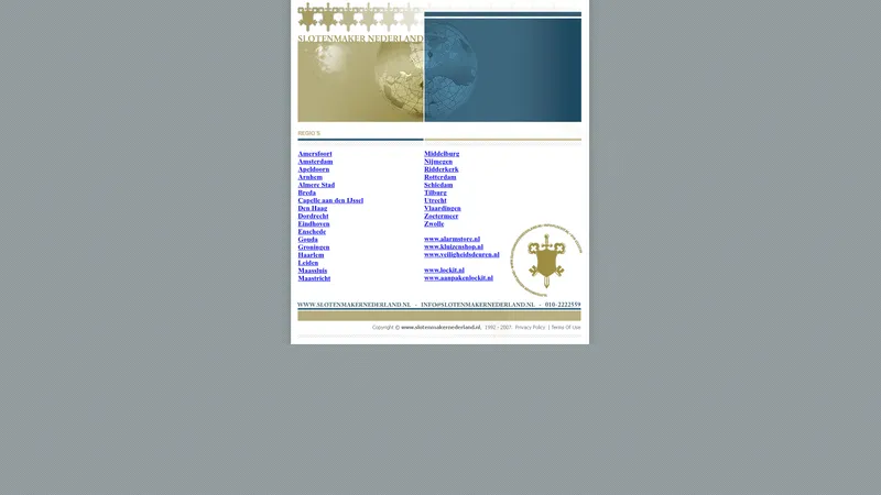 Website van Slotenmaker Nederland