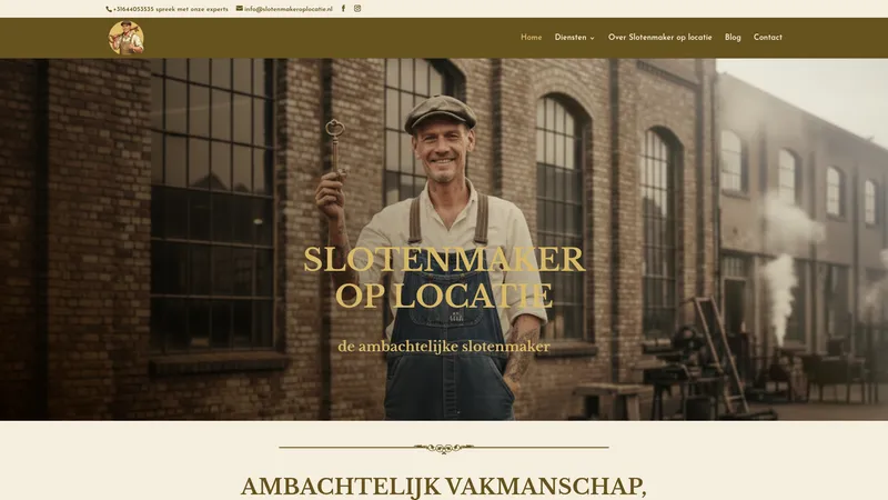 Website van Slotenmaker op locatie
