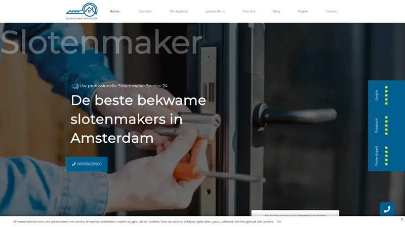 Website van Slotenmaker Service 24