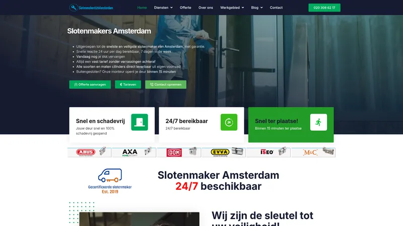 Website van Slotenmaker020Amsterdam