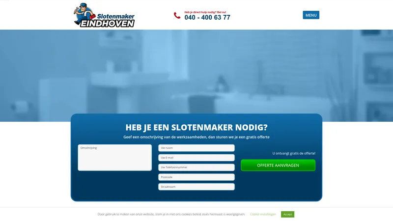 Website van SlotenmakerEindhoven040