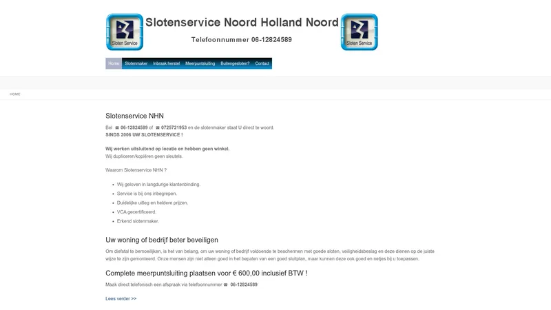 Website van 📞☎️slotenservice NHN