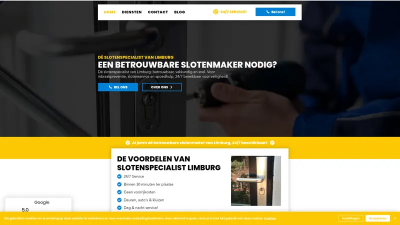 Website van Slotenspecialist Limburg