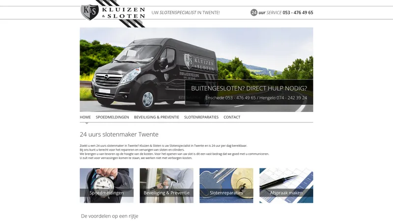 Website van Slotenspecialist Twente