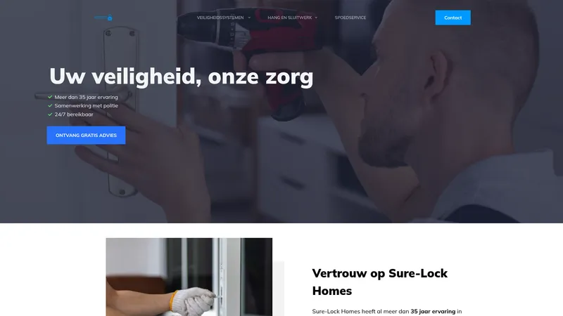 Website van Surelock-homes