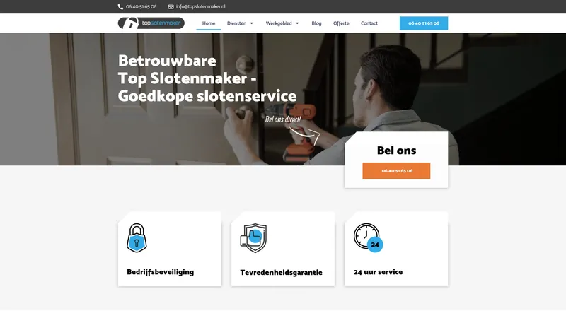 Website van Top Slotenmaker